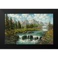 thumbnail image 2 of Ada-Kris 14x10 Black Modern Framed Museum Art Print Titled - WATERFALL I, 2 of 5