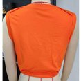 thumbnail image 2 of Blusa sin mangas con cuello redondo, cuello redondo, color liso, dobladillo elástico, blusa sin mangas para mujer, señora naranja XL, 2 of 3