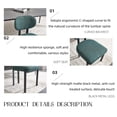 thumbnail image 3 of Hassch Antique Green Fabric Upholstered Dining Chairs Set of 2, Modern Side Chairs with Padded Seat and Black Metal Legs, Easy to Assemble, 3 of 7