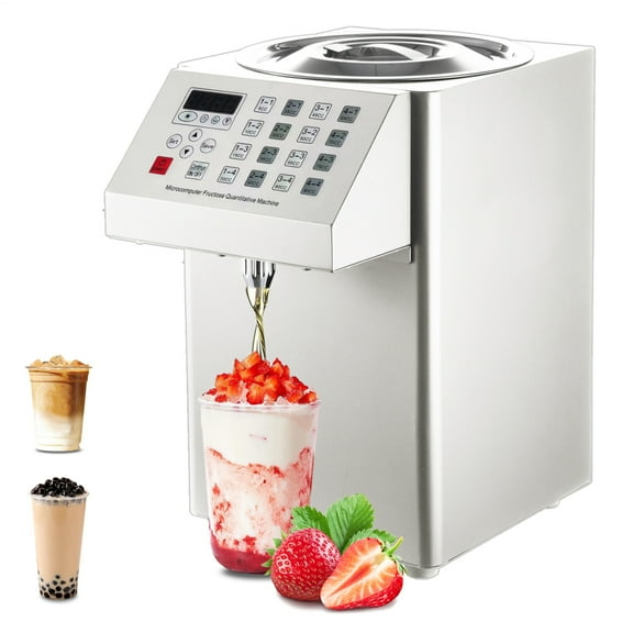 Commercial-Grade Automatic Fructose Dispenser, Stainless Steel Syrup Dispenser for Bubble Tea Shops and Cafes