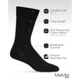 thumbnail image 3 of MeMoi Men's 3 Pair Pack Wide Ribbed Mercerized Cotton Crew Socks - Mens - Male, 9-11, Black, 3 of 8