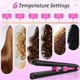 thumbnail image 6 of Cordless Flat Iron Hair Straightener-20 Million Anion Cordless Flat Iron Straightener with 1" Iron Ceramic Floating Plates,LCD Display,2 Hair Clips,Black,Pro Version, 6 of 8