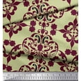thumbnail image 2 of Soimoi Viscose Chiffon Fabric Moroccan Damask Printed Fabric 1 Yard 42 Inch Wide, 2 of 3