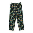 thumbnail image 6 of Uemuo Colorful Turtles Pattern Women's Wide Leg Palazzo Lounge Pants with Pockets Light Weight Loose Comfy Casual Pajama Pants-Large, 6 of 9