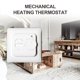 thumbnail image 4 of Termostato manual mecánico para calefacción eléctrica, rango de 5 a 40°C, voltaje 110V-230V, material ABS + PC, color blanco, sensor NTC, nivel de protección IP20, incluye sensor, tornillos y manual., 4 of 6