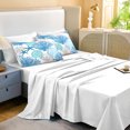 thumbnail image 4 of Coastal Beach Comforter Set Queen Size 8 Pieces Bed in a Bag Nautical Starfish coral Seashell Ocean Sea Themed Bedding, 4 of 4