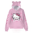 thumbnail image 4 of Sudadera con capucha con estampado de Hello Kitty de Sanrio Kawaii para mujer, ropa de otoño estilo Y2K, sudadera holgada informal de manga larga para hombre, 4 of 6