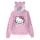 thumbnail image 4 of Sudadera con capucha con estampado de Hello Kitty de Sanrio Kawaii para mujer, ropa de otoño estilo Y2K, sudadera holgada informal de manga larga para hombre, 4 of 6
