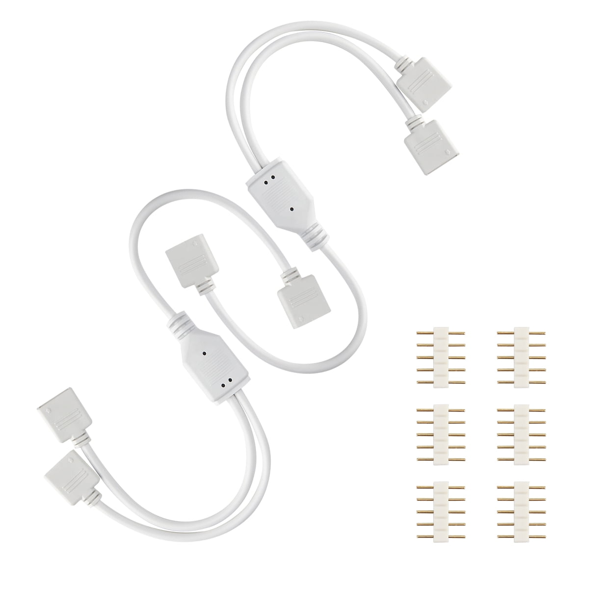 SUPERNIGHT 2x LED Strip Splitter Connector Cable / 5pin Plug for 5050 RGBW LED Strip Light