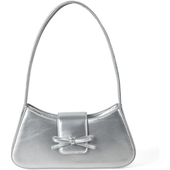 Juoxeepy Small Shoulder Bag Cute Bow Purse for Women Shoulder Purse Trendy Y2K Purse Clutch Handbag