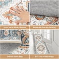 thumbnail image 6 of Findosom 2'x6' Boho Runner Rug Non Slip Hallway Rug Runner Distressed Medallion Boho Area Rug Runner for Entrance Washable Carpet Floor Mat for Living Room Bedroom Kitchen Laundry Room Orange Blue, 6 of 7