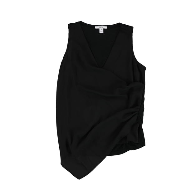 Blusa Sin mangas con envoltura sintética bar III Mujer Negro XS