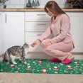 thumbnail image 3 of Green Christmas Santa and Icon Pattern Kitchen Rugs Sets Of 2,Anti Fatigue Kitchen Mat Rugs Non Slip Washable,Decorative Kitchen Floor Mats for Kitchen,Sink,Laundry,17"x30"+17"x47", 3 of 7