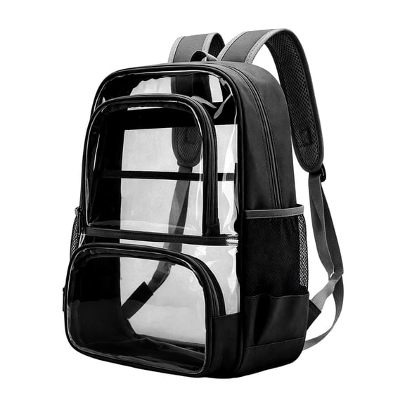 Clear Backpack for School 17 inch Large Heavy Duty Stadium Approved Clear Bookbag, See Through Transparent Backpacks for Travel College Work