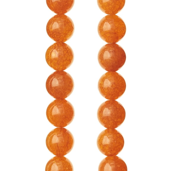 Round Orange Quartzite Beads - 8mm by Bead Landing