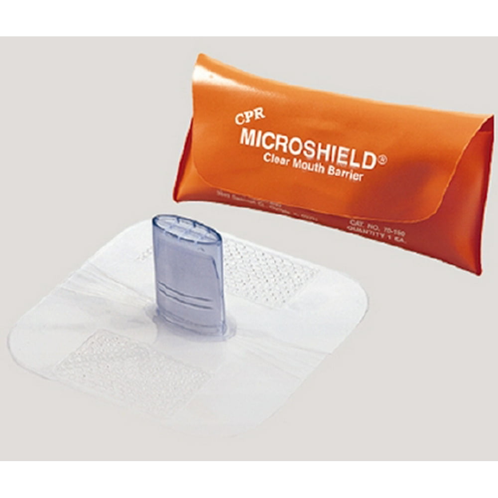 Microshield Cpr Face Shield In Orange Pouch 70150, Sold As 1 Each