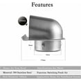 thumbnail image 3 of Stainless Steel Exhaust Air Vent For Industrial Uses, Fine Mesh Screen Wall Vent Cap With Water Deflector Plate And Easy Installation, Wind-Resistant Design (4 Inch 100mm), 3 of 5