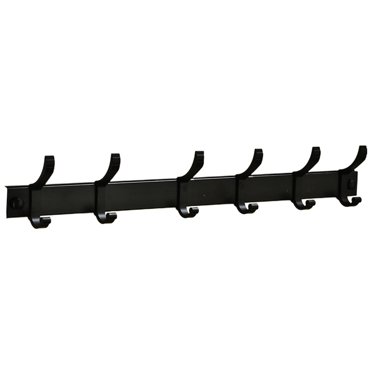 LFhope Coat Rack Wall Mount With Movable 5 Metal Hooks, Wooden Coat ...