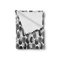 thumbnail image 2 of Vegan Soft Flannel Fleece Blanket, Vintage Engraving Style Art Illustration of Figs Vegetarian Delicacies Summer Fruit, Cozy Plush for Indoor and Outdoor Use, 50" x 70", Black White, by Ambesonne, 2 of 6