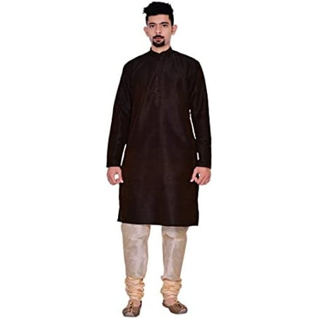 

Royal Kurta Men s Silk Blend Kurta & Churidaar Set Brown