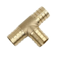 19mm Brass Hose Barb joiner T-Shaped 3 Way Connector Adapter for Air Water Oil Pipe