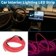 thumbnail image 3 of Unique Bargains 3 Meter EL Wire Cable LED Glow String Light Car Lighting Strip Flexible Neon Light for Car Decoration Battery Box(3V) Pink, 3 of 7