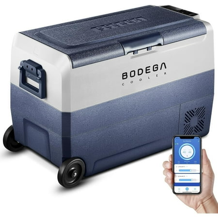 Bodega 12V Car Refrigerator, Dual Zone temp independent APP Control 53 Quart(50L)