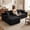 Black + Corduroy + 4 Seat 1, variant on YINGYUE Modern Minimalist Black Corduroy Sectional Couch, 94.5" 4 Seater L Shape Sofa with Reversible Chaise