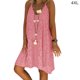 thumbnail image 1 of Vestido de mujer con cuello en V, encaje, ropa de verano, vestido sin mangas sexy de talla grande, rosa, 4XL seitruly AP002065-15, 1 of 6