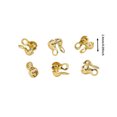 thumbnail image 2 of Outdor Gold Plated 10 Pack 2 Colors. Gold Plated Crimped Bead Caps For Jewelry Making 1 And Gold Plated Round Bead Caps Chain End Caps Suitable For DIY ., 2 of 5