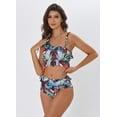 thumbnail image 5 of LIORA Women’s Ruffle Flounce One Shoulder High Waisted Bikini Sets, 5 of 8