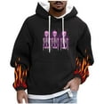 thumbnail image 2 of Sudadera con capucha para hombre, informal, a la moda, con estampado, con cordón, de manga larga, de poliéster, 2 of 5