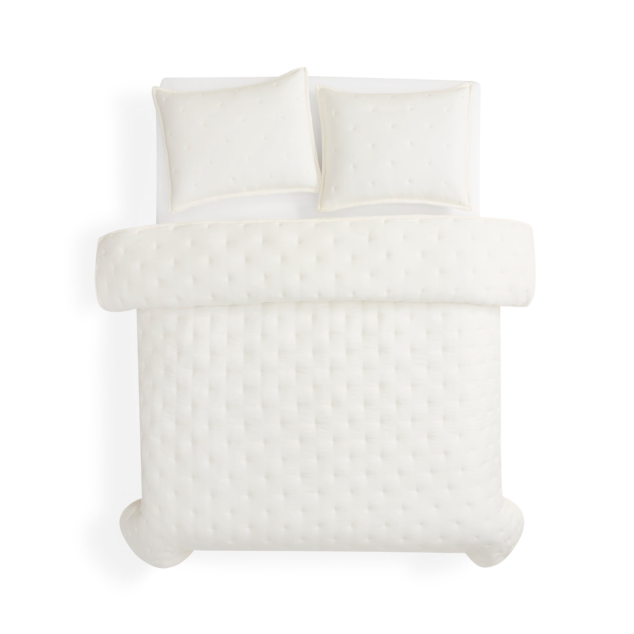 Mainstays King Comforter Set, All-Season, 3-Piece, Cream