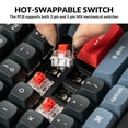 thumbnail image 4 of Keychron V6 Wired Custom Mechanical Keyboard Knob Version Full-Size Qmk/Via Programmable Macro With Hot-Swappable Keychron K Pro Red Switch Compatible With Mac Windows Linux Black (Non-Transparent), 4 of 4
