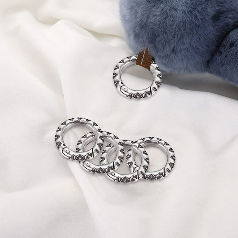 1Pc Stainless Steel Spring Gate Ring O Ring Antique Silver Color Clasp Ring  Shaped Charms Circle Connector for DIY Key Ring Making 18x3.5mm 