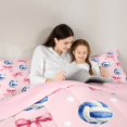 thumbnail image 4 of Manfei Cute Coquette Bowknot Queen Comforter Set,Modern Volleyball Comforter Sets Queen,Pink Reversible,3pcs,1 Comforter and 2 Pillowcases, 4 of 7