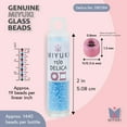 thumbnail image 3 of Miyuki Delica Seed Beads – Size 11/0 (1.6 mm), DB1284, Matte Transparent Ocean Blue AB, 7.2 g, Approx. 1440 Beads, 3 of 7
