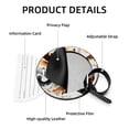thumbnail image 4 of Squirrel 2pcs PU Leather Round Bag Tags Suitcase Handbag Tags with Privacy Cover and Name ID Tag for Travel Luggage, Handbags, Backpacks, School Bags, 4 of 6