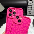 thumbnail image 3 of Case for iPhone 12 Pro Max Case, Cute Art Cheetah Painted for Women Girls, Full Camera Protective Strengthen Shockproof Compatible with Phone Case (Hot Pink, iPhone 12 Pro Max), 3 of 10