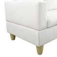 thumbnail image 4 of Hommoo White Fannel 2-Piece Living Room Sofa Set, Modern Indoor L-shaped Sofa Set, Suitable for Apartments, Offices, White (No Ottoman), 4 of 6