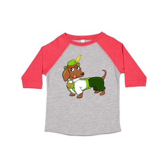 Inktastic Cute Brown Dachshund in Traditional German Wear Boys or Girls Toddler T-Shirt