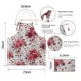 thumbnail image 7 of Pioneer Flower Floral Print Pattern Apron-Garden Aprons for Women with Pockets-Cotton Linen Waterproof Kitchen Cooking Gardening Aprons Adjustable for Kitchen,Cooking,BBQ and Salon 33x27 Inch, 7 of 7