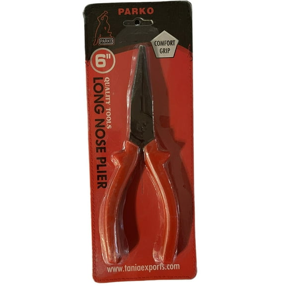 Parko 6-Inch Long Nose Pliers - Precision Slim Jaw Design