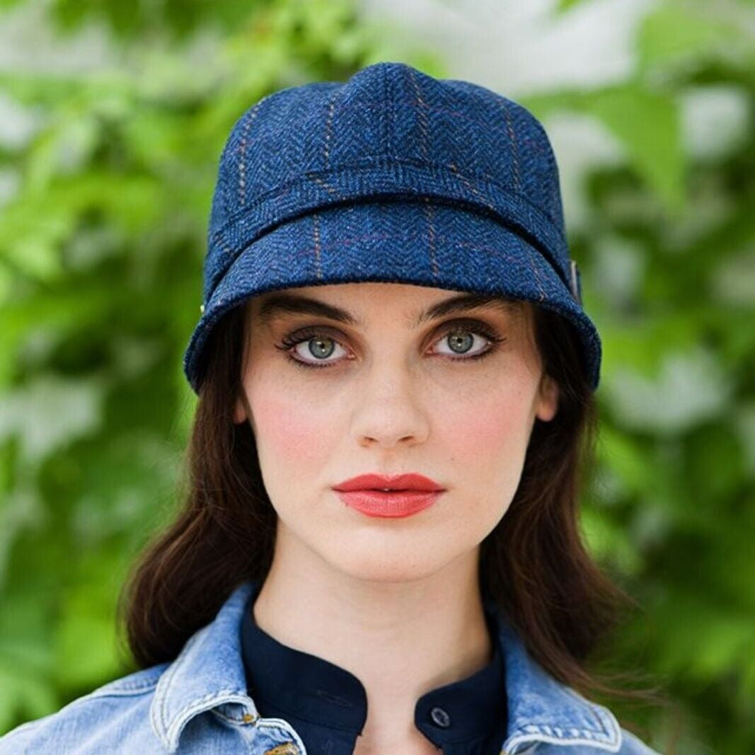 Ladies Blue Flapper Hat Made By Mucros Weavers