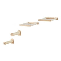 TYUIOP Cat Hammock Wall Mounted Shelf with Two Steps Set - Wall Shelves and Perches for Sleeping, Playing, Climbing and Lounging - Modern Cat Bed & Furniture for Indoor and Large Cats