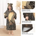 thumbnail image 4 of BZSMCE Wearable Blanket Hoodie Fashion Goldlight Butterfly Home Wear, 4 of 7