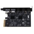 thumbnail image 1 of PCIe 4X Adapter Card, 10Gbps USB 3.2 Gen 2 Expansion Card Independent Insurance Protecting 2 Type A 3 Type C High Speed  for PC Motherboards, 1 of 7
