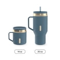 thumbnail image 5 of Contigo SnapSeal Leakproof Stainless Steel Reusable Water Bottle Tumbler with Side Handle, Teal/Champagne, 30 oz, 5 of 7