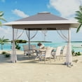 thumbnail image 6 of Bezseller 13x13 Pop up Gazebo, Outdoor Waterproof Gazebo Tent for Outdoors, Dark Gray, 6 of 12