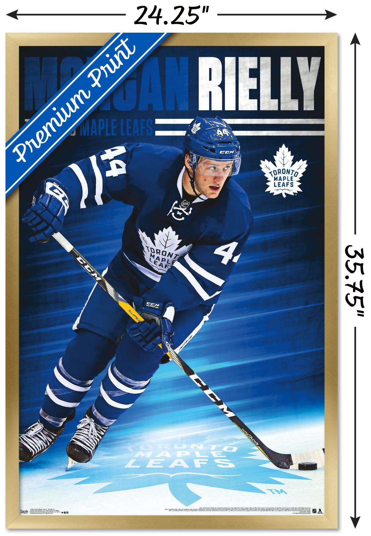 NHL Toronto Maple Leafs - Morgan Rielly 16 Wall Poster, 22.375" x 34", Framed